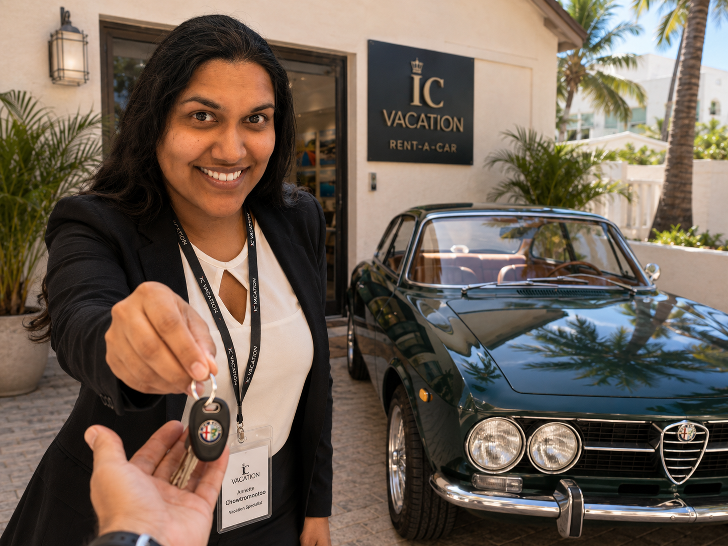 Annette supporting an IC Vacation arrival experience